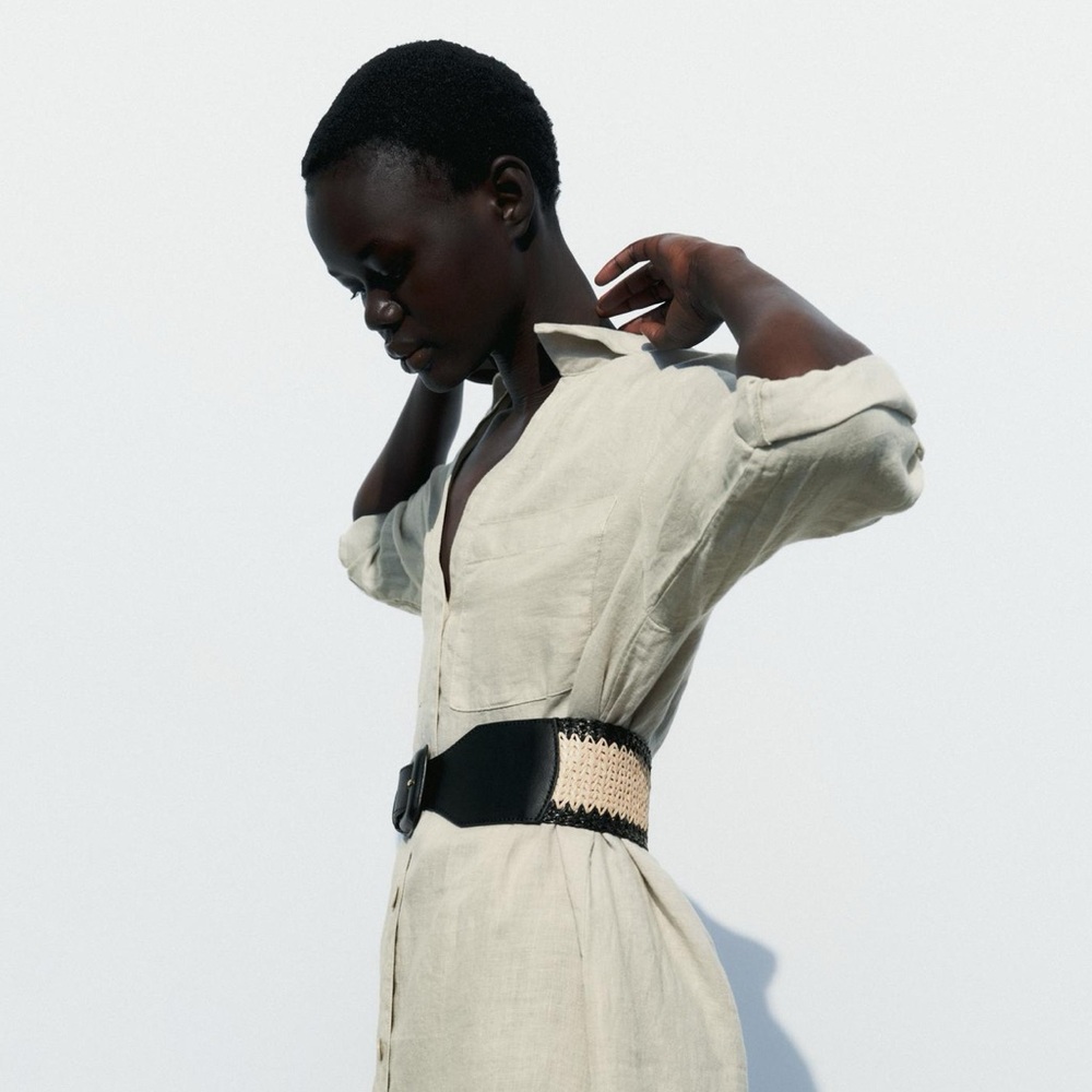 NWT Zara Accessories Woven Combination Belt Size 30 US - Picture 3 of 11